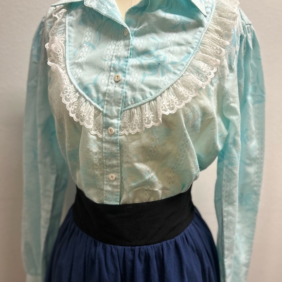 Stage West vintage ruffled western button down - Picture 1 of 7